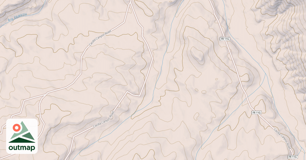 Map of CECILLA CANYON