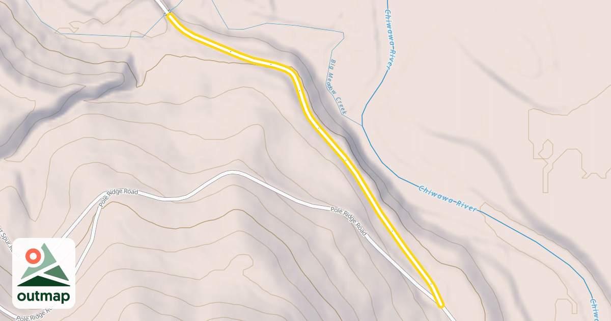 Map of Big Meadow Creek Road