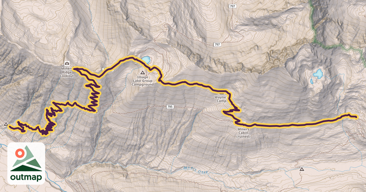 Map of Miner's Ridge Trail