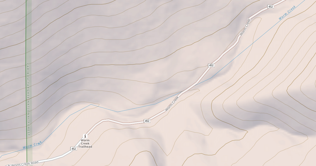 Map preview of Worm Creek