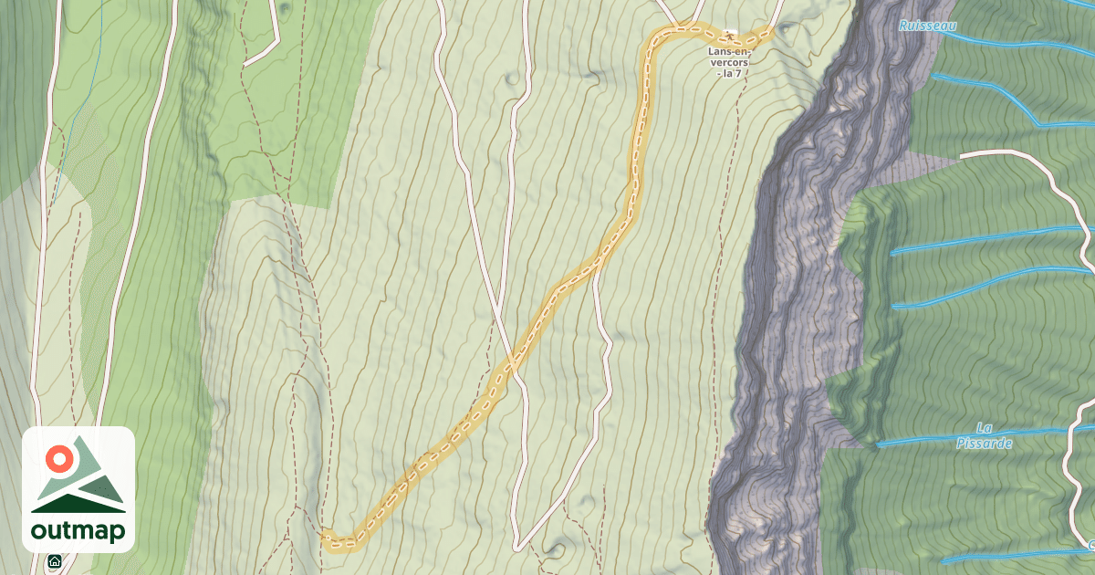 Map of Combe Oursière