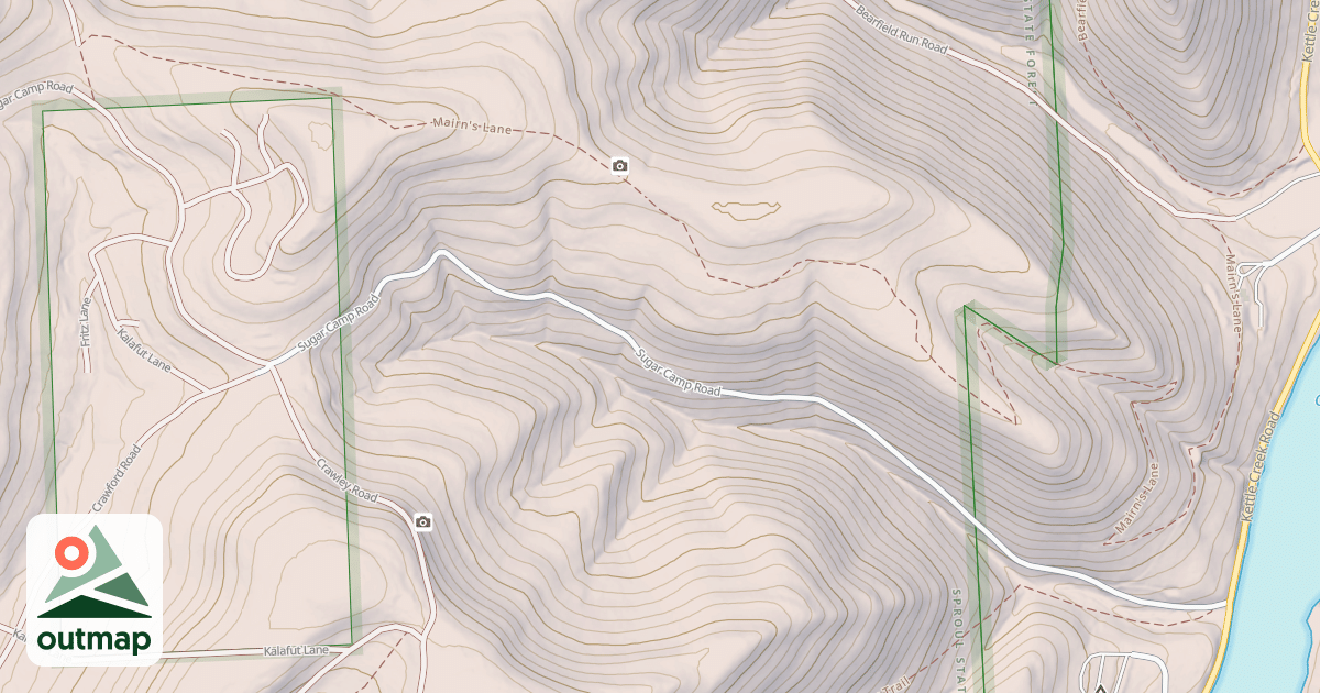 Map of Kettle Creek State Park Trails