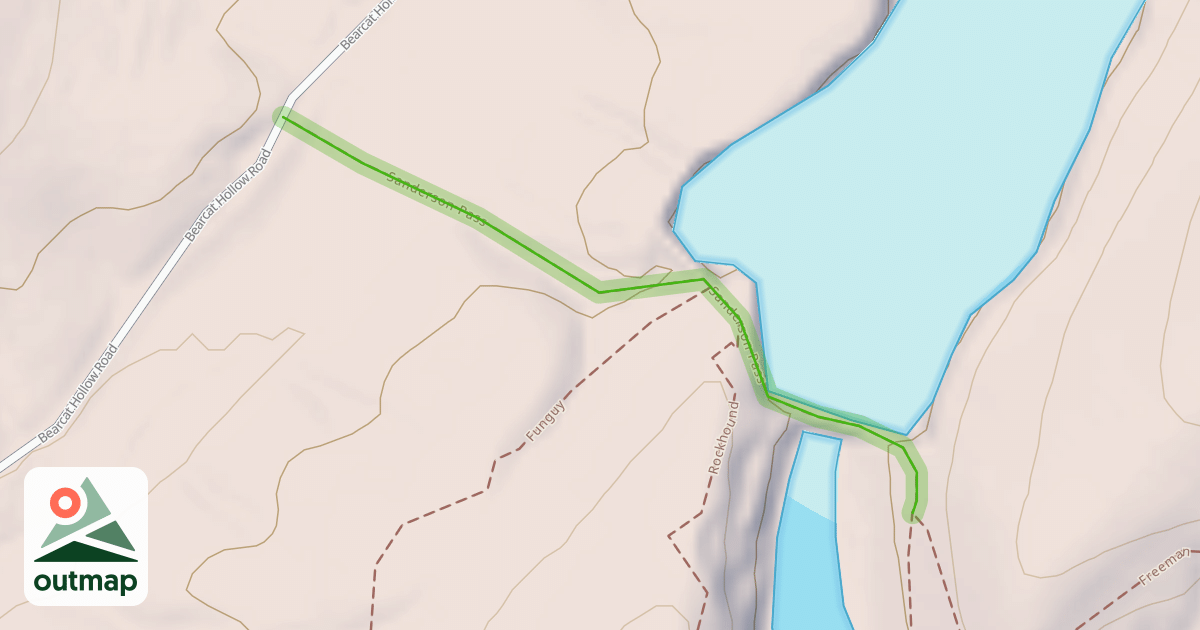 Map of Sanderson Pass