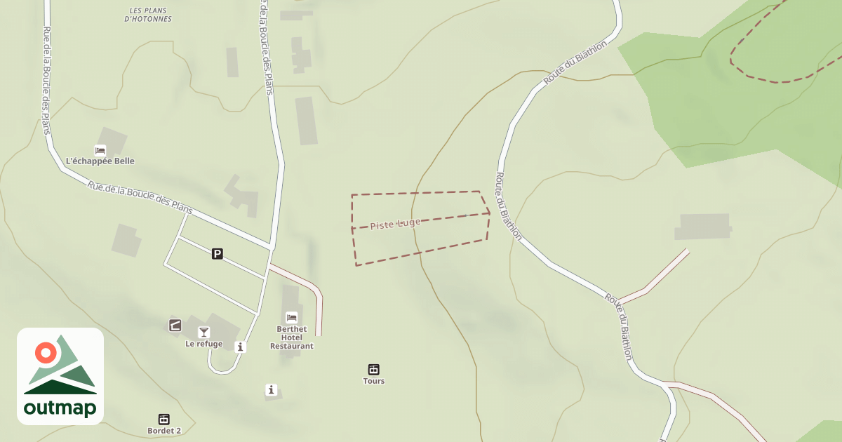 Map of Piste Luge