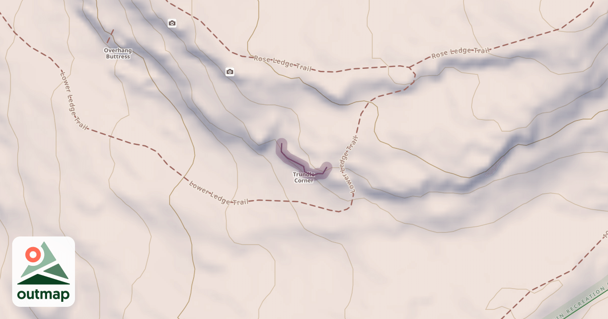 Map of Buoux Buttress