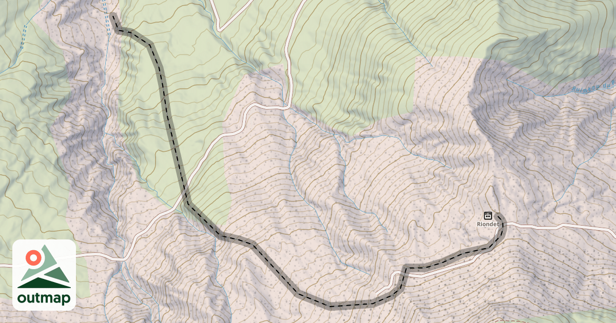 Map of Free ride du Riondet