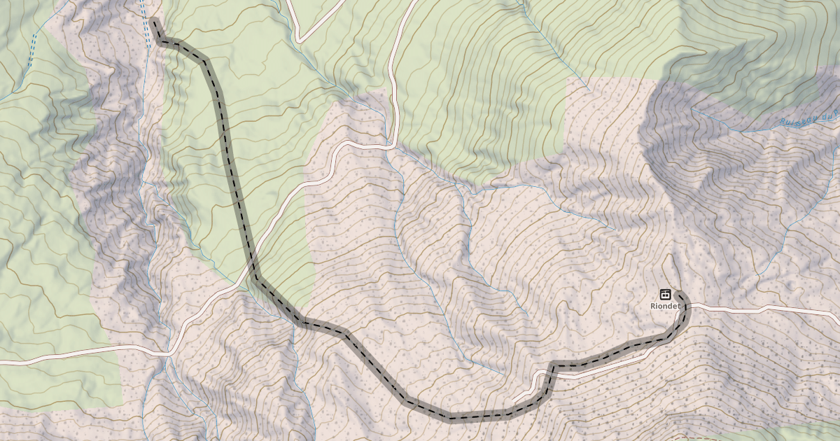 Map preview of Free ride du Riondet
