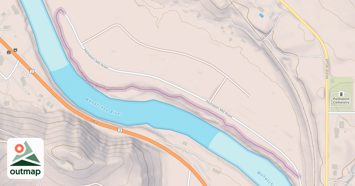 Map of Peshastin Mill Trail