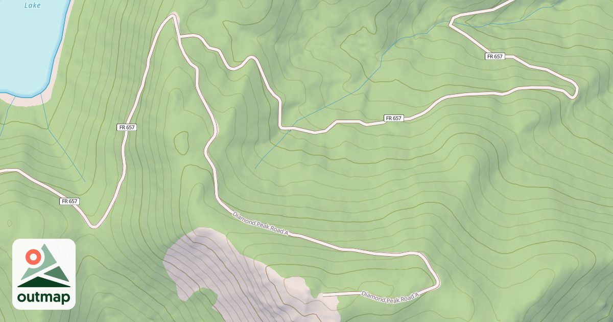 Map of DIAMOND PEAK A