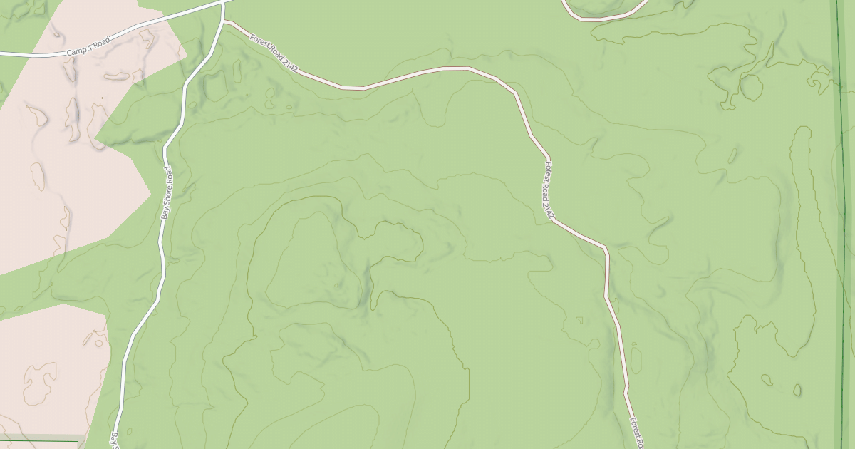 Map preview of FR 2142 (CLOUD LAKE ROAD)