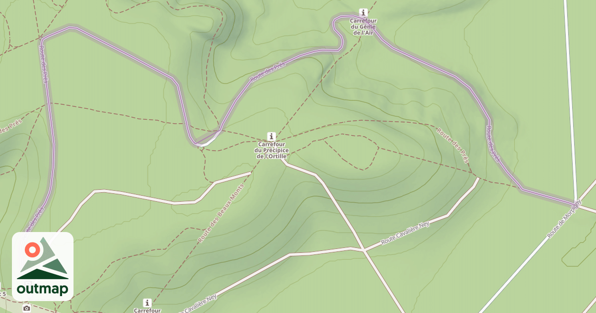 Map of Route des Prés
