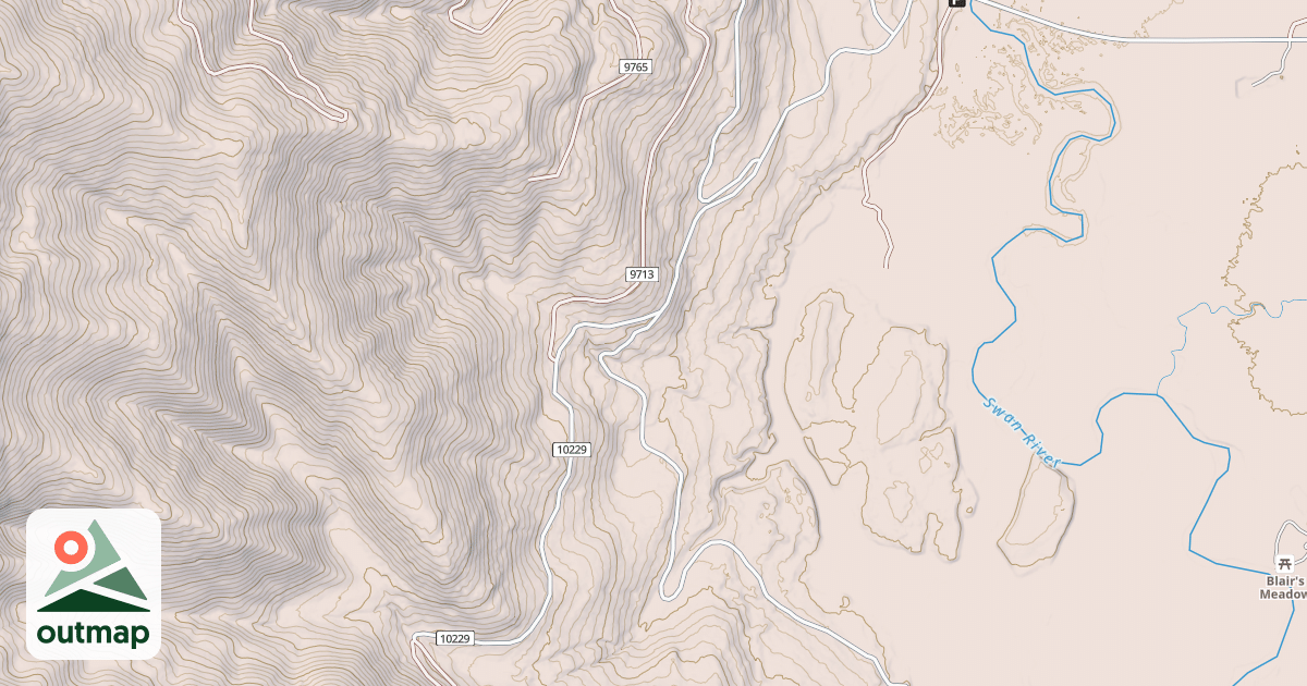 Map of CRANE MTN SNOWMOBILE SPUR B