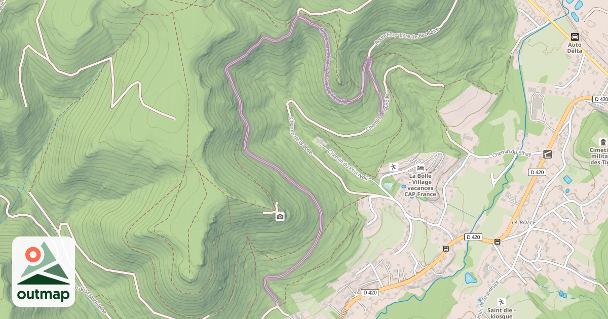 Map of Route Forestière de la Goutte Morelle