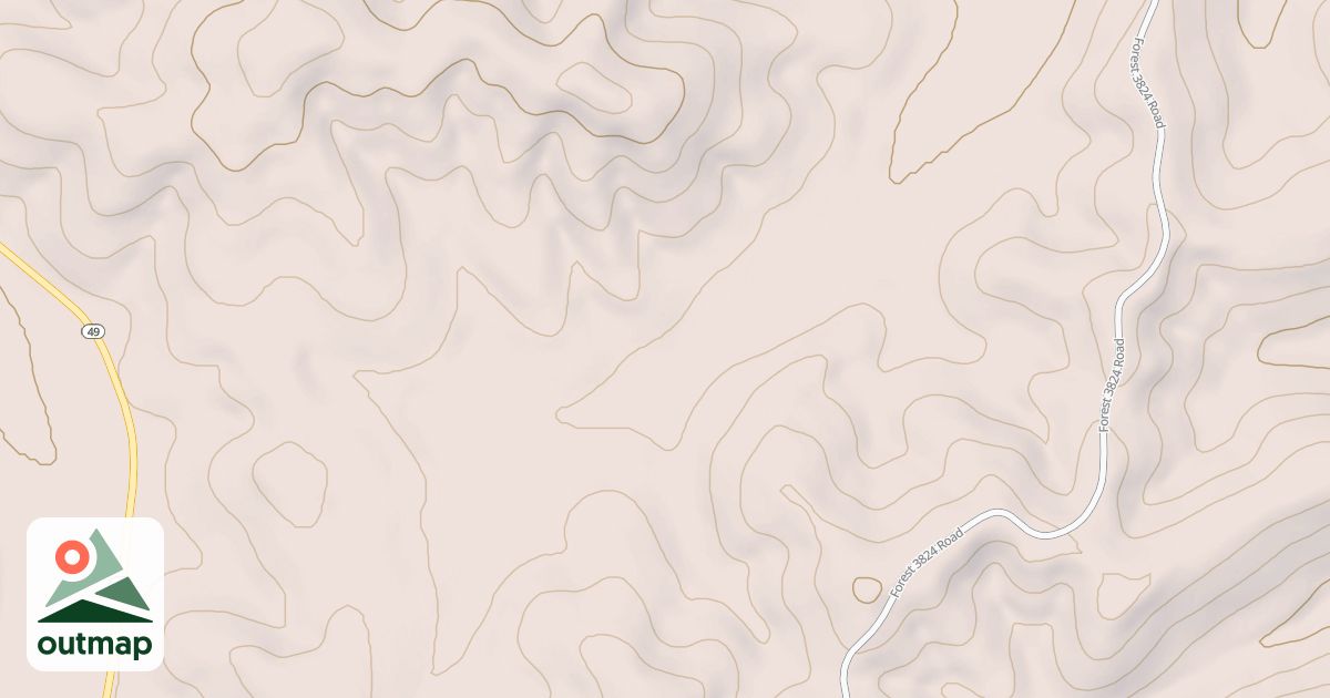 Map of BUNKERS KNOB