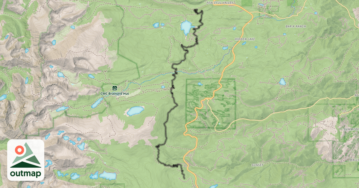 Map of Sourdough Trail