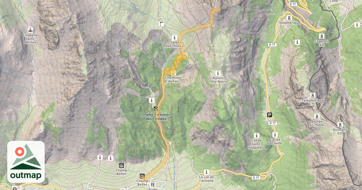 Map of L'Aiguille Rouge — Roubion
