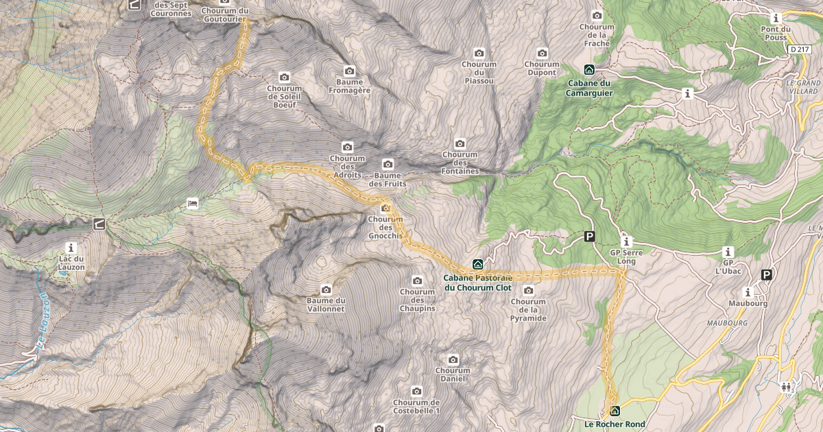 Map preview of Pas la Coche — Lachaup