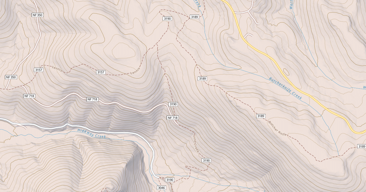 Map preview of Line Creek
