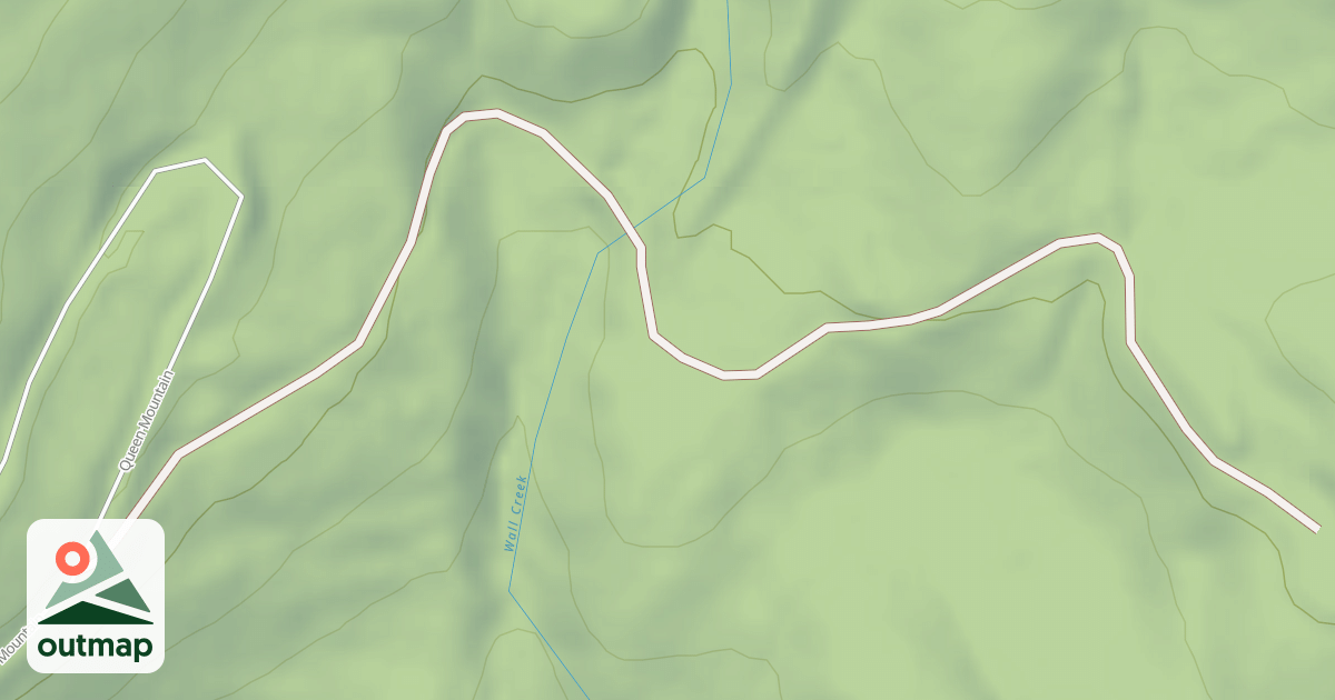 Map of QUEEN MOUNTAIN E