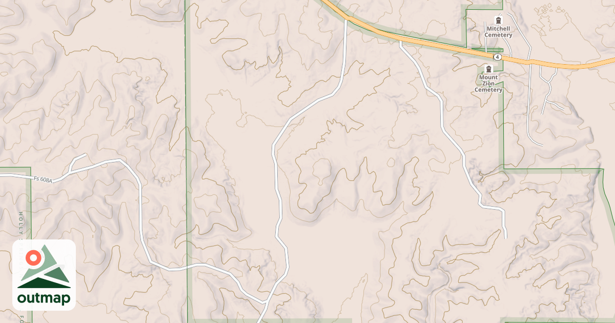 Map of USFS Motor Vehicle Use Map Roads {34918354-C431-4B7B-9797-F88557B5B442}