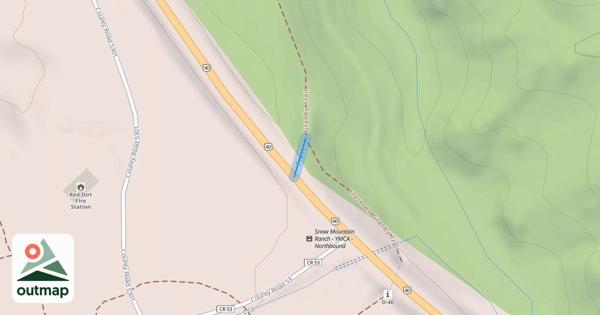 Map of Fraser to Granby Trail