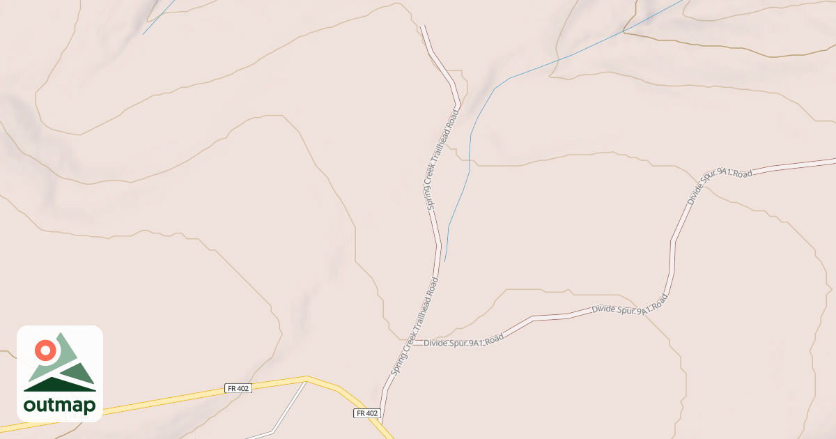 Map of SPRING CREEK TRAILHEAD