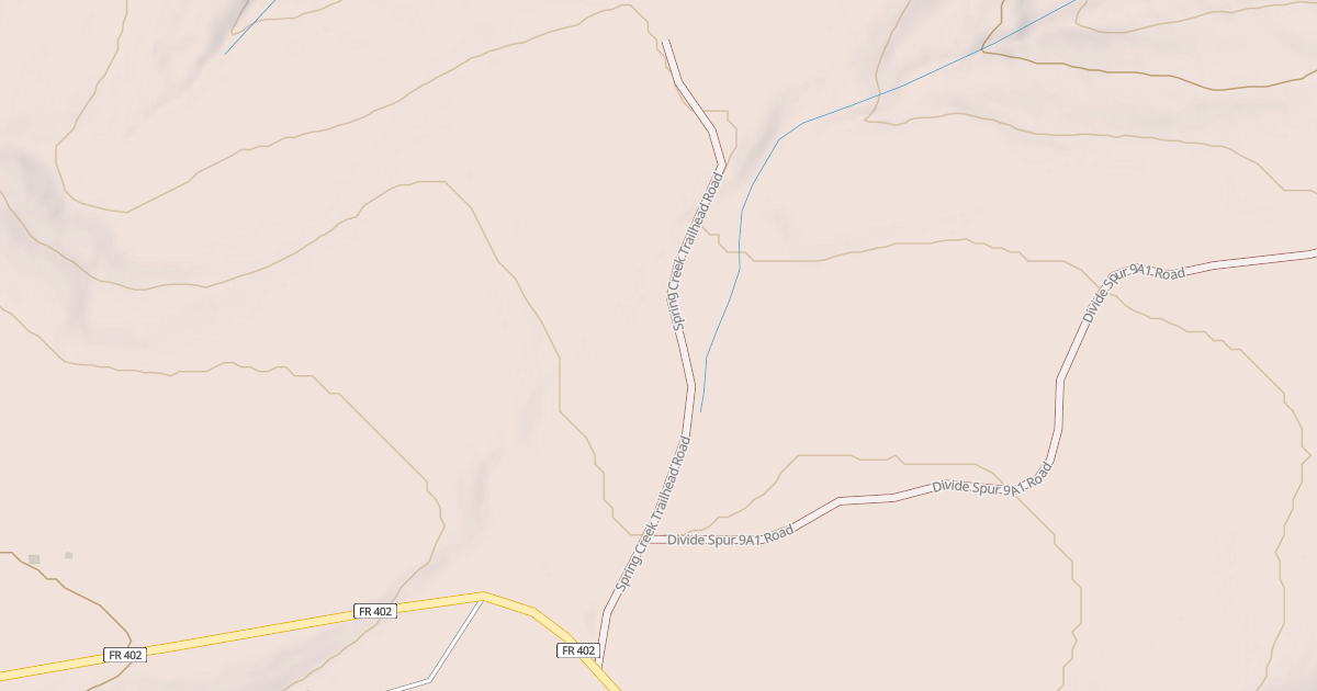 Map preview of SPRING CREEK TRAILHEAD