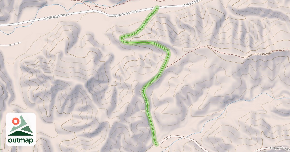 Map of North Hog Farm Rd.