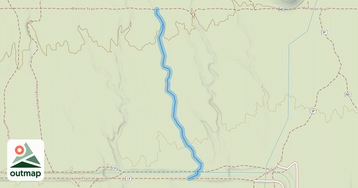 Map of Nighthawk Wash Trail