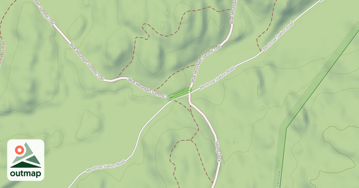 Map of Blue Mountain Summit Trail
