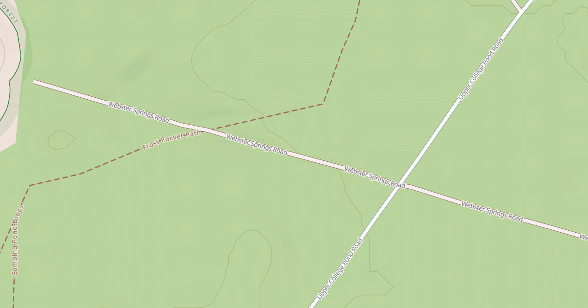 Map preview of Webster Springs Road