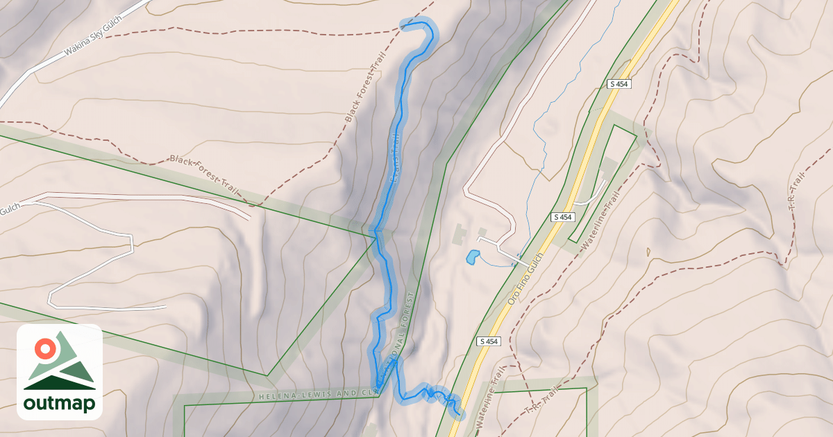 Map of Evans Trail