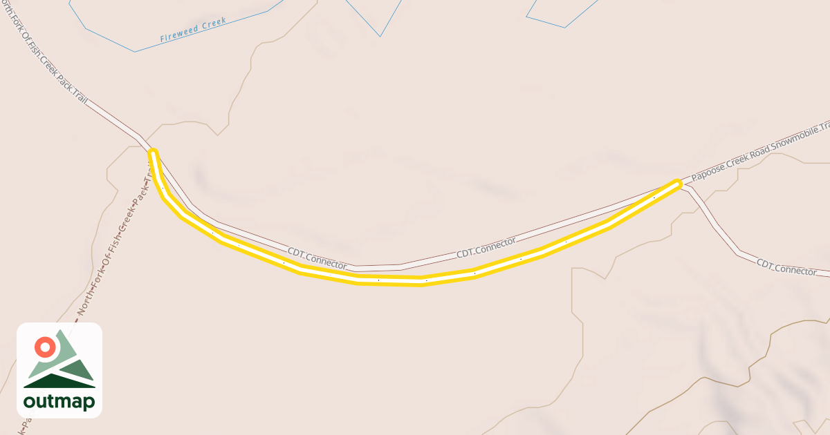Map of Papoose Creek Road Snowmobile Trail
