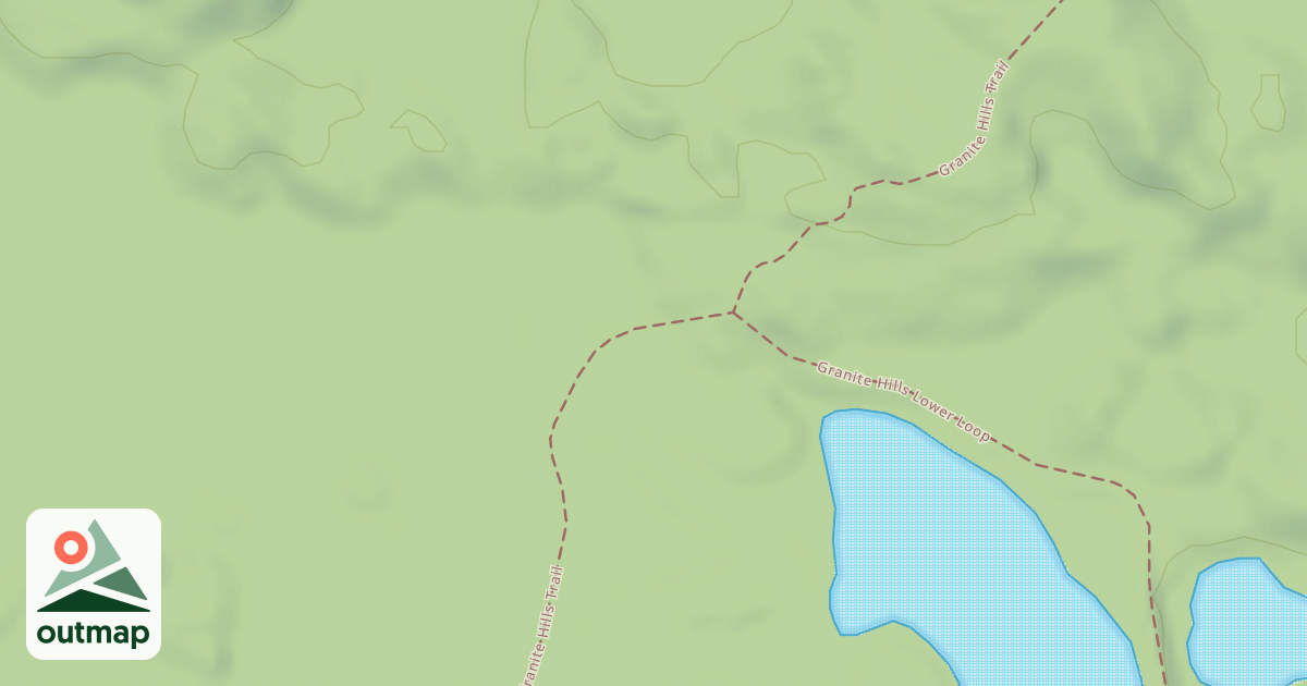 Map of Granite Hills Trail (Upper Loop) in Norfolk