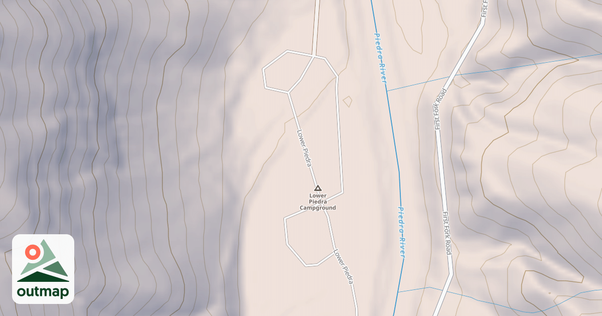 Map of LOWER PIEDRA CG