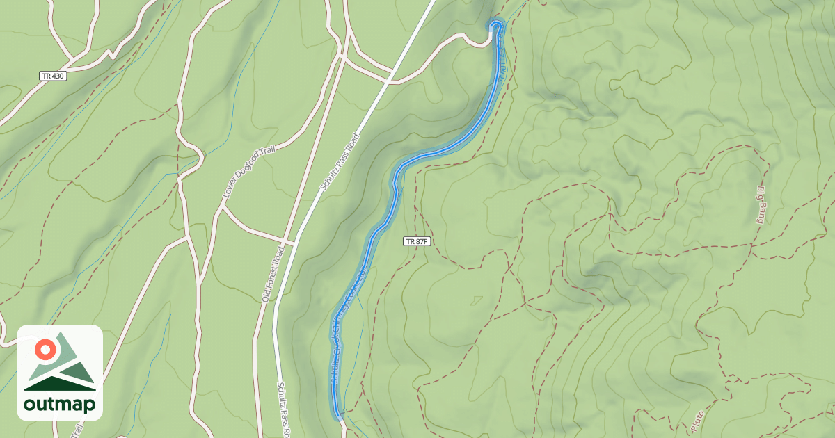 Map of Schultz Creek-Chimney Connector