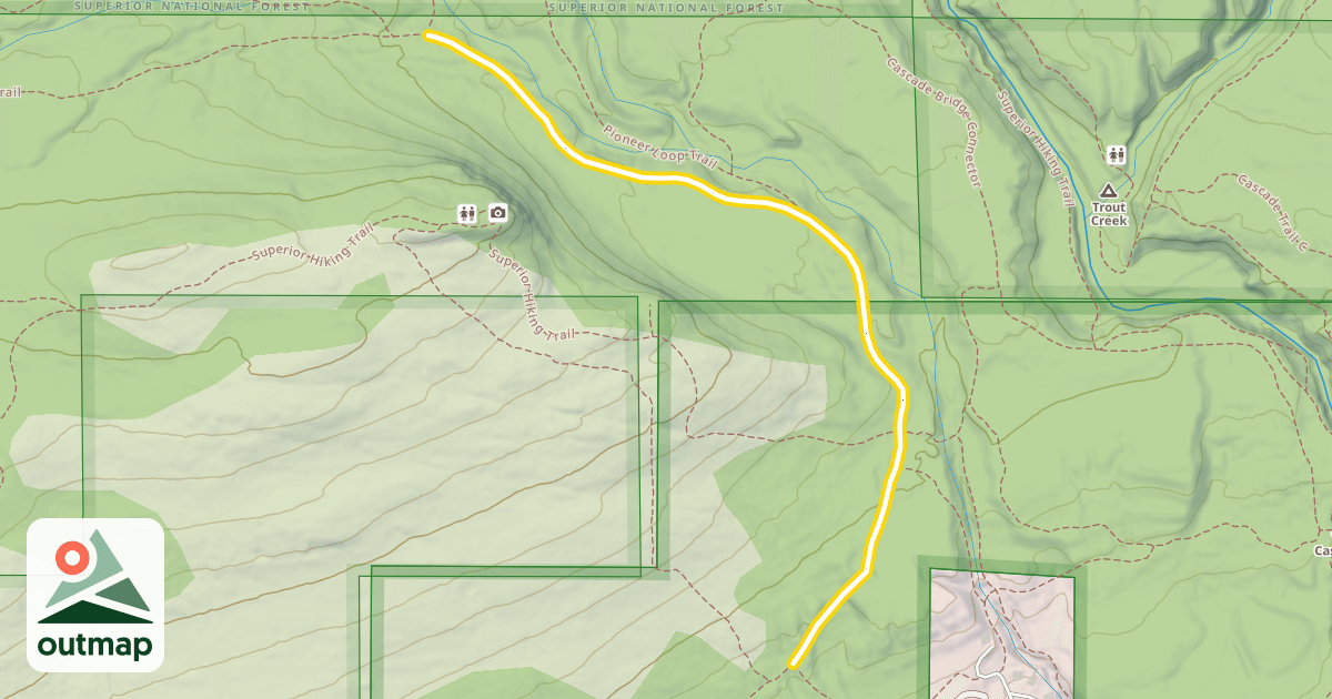 Map of Cascade Lookout Mountain Trail