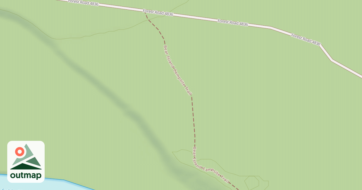 Map of BEAR ISLAND CAMPSITE