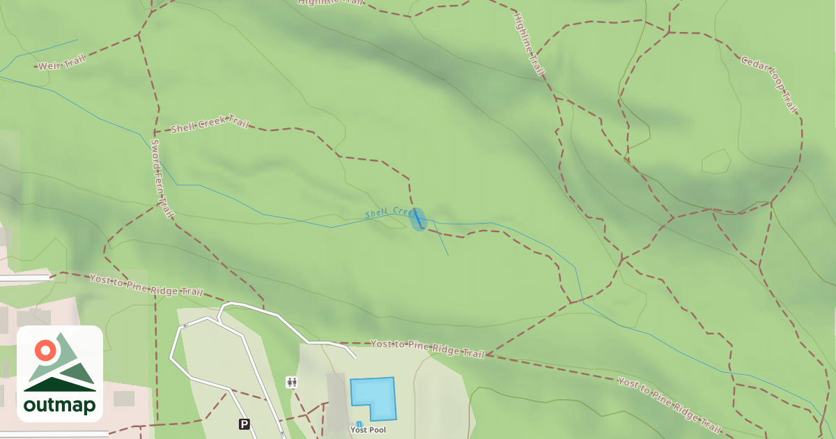 Map of Shell Creek Trail