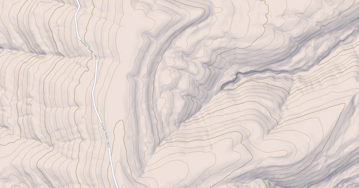 Map preview of USFS National Forest System Roads {1C6700C9-C4E2-48CF-AA58-035102F52FE4}