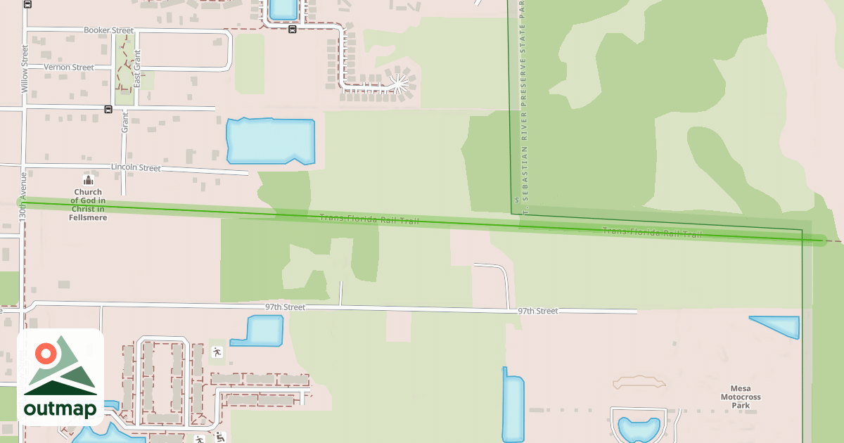 Map of Trans-Florida Rail Trail