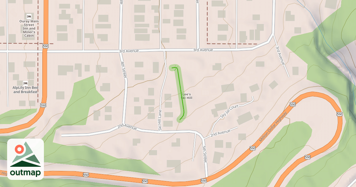 Map of Lee's Ski Hill
