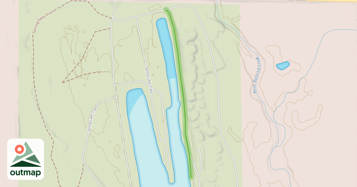 Map of Spring Lake Trails in Greene