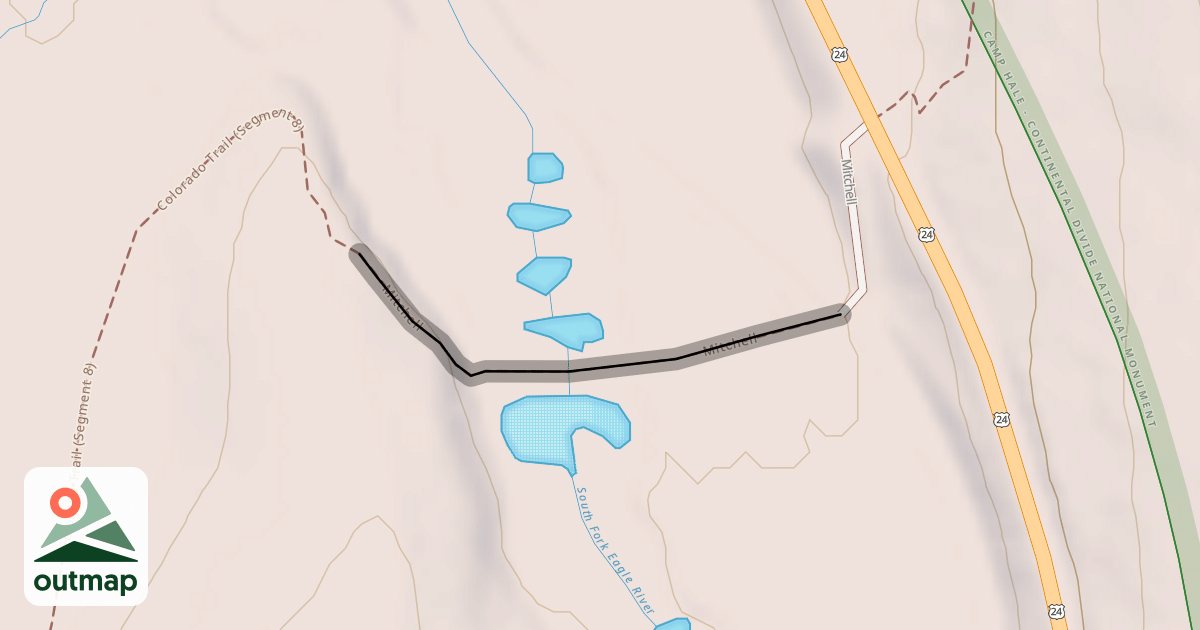 Map of Mitchell