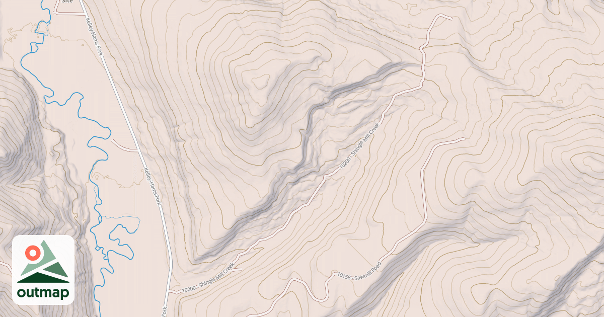 Map of SHINGLE MILL CREEK