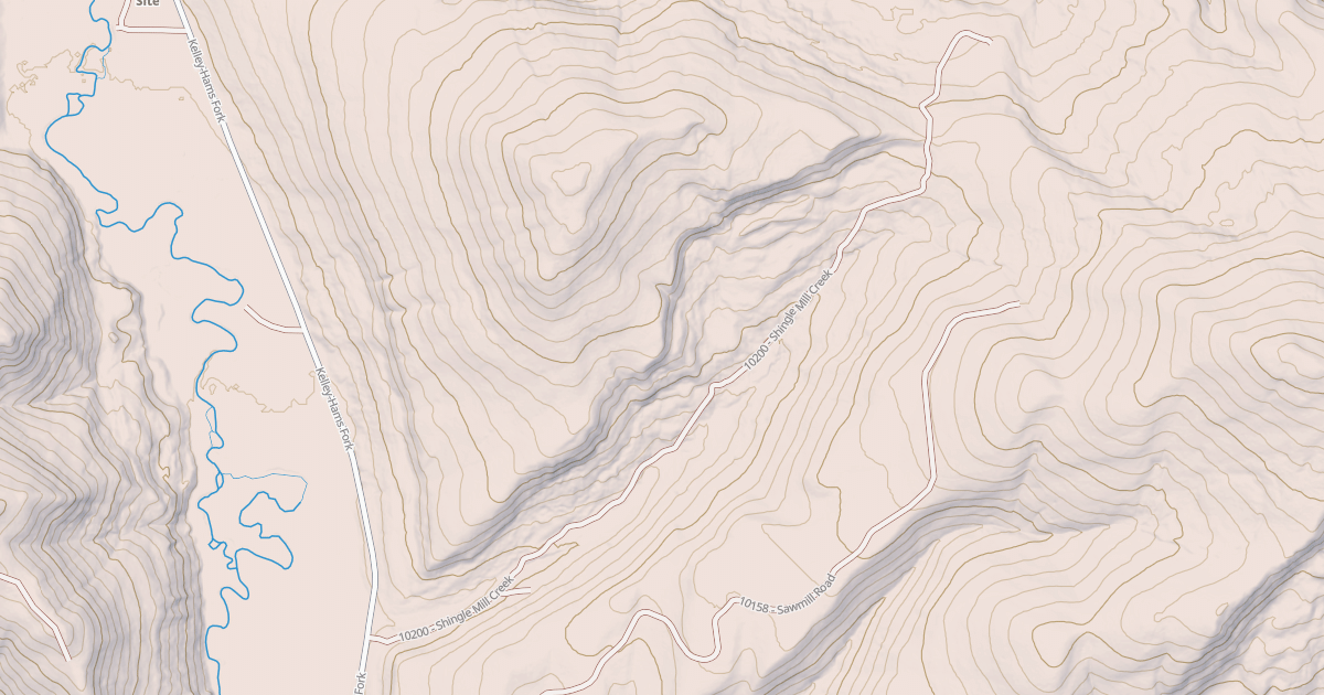Map preview of SHINGLE MILL CREEK