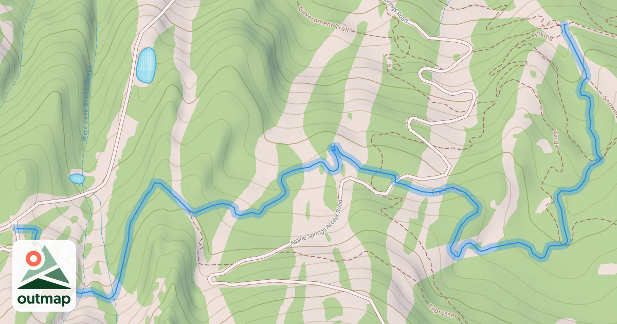 Map of Cross Mtn.