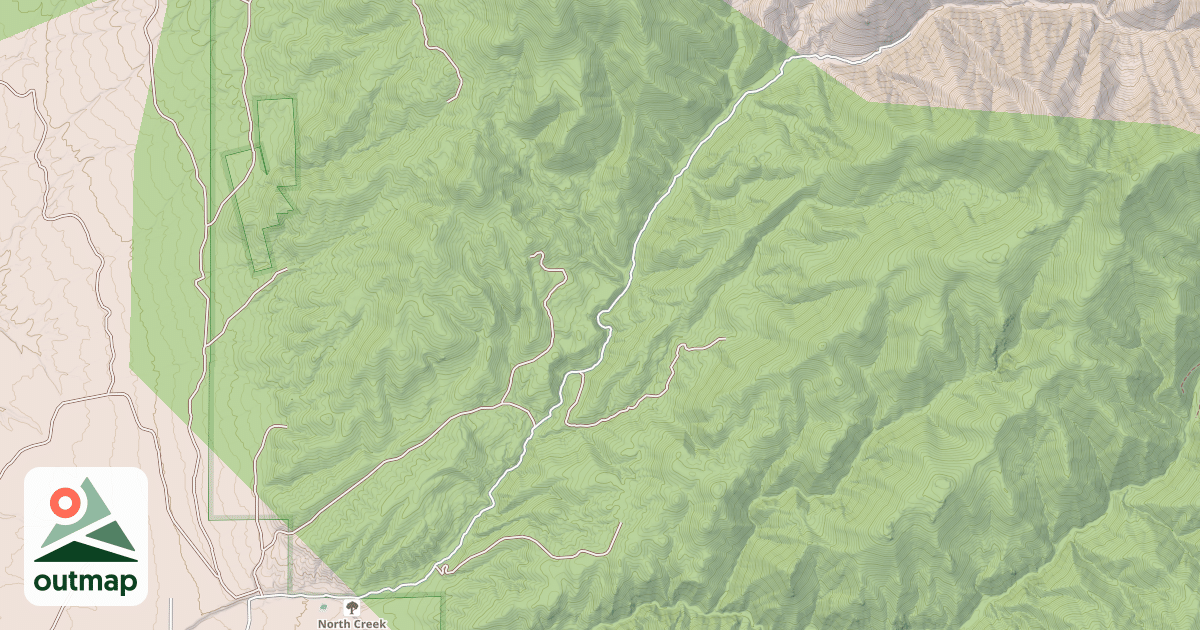 Map of NORTH FORK