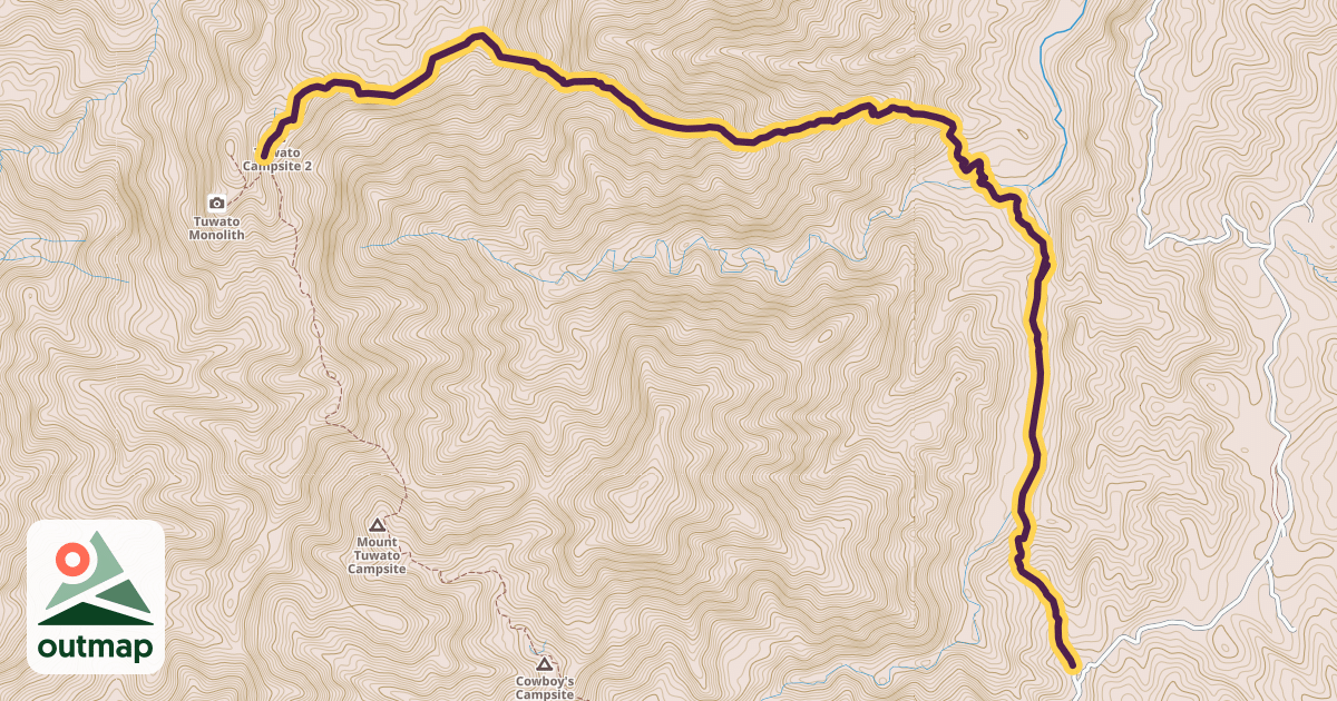 Map of Tuwato Traverse Trail