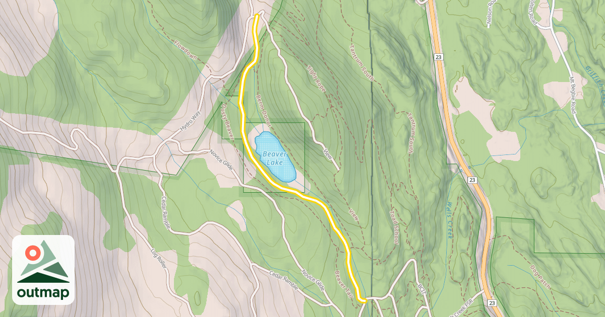 Map of Beaver Lake Road